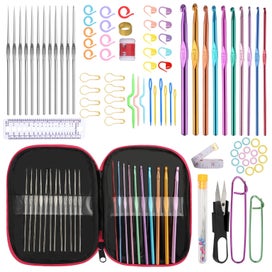 Listing 1 of 7 for 31pcs 11 Sizes Crochet Hooks Set, 2-7mm Ergonomic Handle Crochet Hooks with C