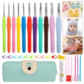 Listing 1 of 11 for 31pcs 11 Sizes Crochet Hooks Set, 2-7mm Ergonomic Handle Crochet Hooks with C