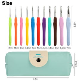 Listing 7 of 11 for 31pcs 11 Sizes Crochet Hooks Set, 2-7mm Ergonomic Handle Crochet Hooks with C