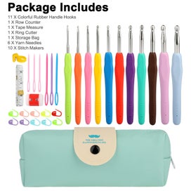 Listing 8 of 11 for 31pcs 11 Sizes Crochet Hooks Set, 2-7mm Ergonomic Handle Crochet Hooks with C