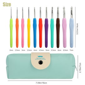 Listing 10 of 11 for 31pcs 11 Sizes Crochet Hooks Set, 2-7mm Ergonomic Handle Crochet Hooks with C