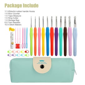 Listing 11 of 11 for 31pcs 11 Sizes Crochet Hooks Set, 2-7mm Ergonomic Handle Crochet Hooks with C