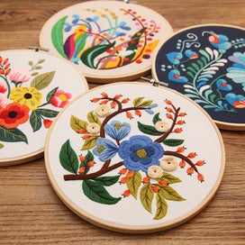 Listing 8 of 8 for Diy Embroidery Kit Floral Patterns Embroidery Needlework Set Cross Stitch Kit