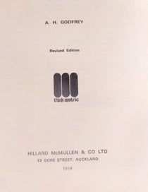Listing 2 of 2 for New Zealand Metric Manual 1974 A H Godfrey revised edition