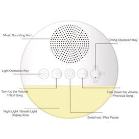 Listing 2 of 6 for White Noise Machine for Sleeping, Sound Machine with Night Light, 20 Soothing