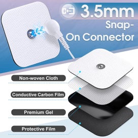 Listing 3 of 7 for TENS Unit Replacement Pads, 20PCS 3.5mm Snap Electrode Pads, Self-Adhesive El