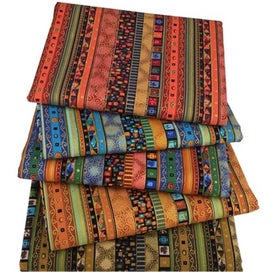 Listing 1 of 9 for 5 Pcs Cotton Craft Fabric Bundle Squares, Colored Printing Fabrics Ethnic Sty