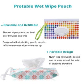 Listing 3 of 5 for Portable Refillable Wipe Holder,Baby Wipes Container,Reusable Wipes Case