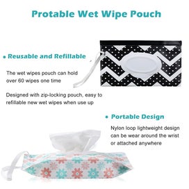 Listing 3 of 5 for Portable Refillable Wipe Holder,Baby Wipes Container,Reusable Wipes Case