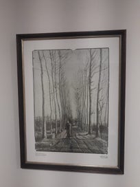 Listing 2 of 5 for Framed Rijksmuseum Van Gogh Print – Road with Poplars (1885)– Ready to Hang