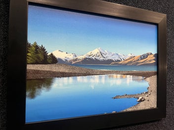 Listing 3 of 3 for FREE DELIVERY: Framed canvas print by Linelle Stacey: Pukaki