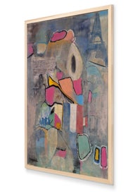 Listing 4 of 11 for ORIGINAL ACRYLIC MIXED MEDIA ABSTRACT PAINTING - Letters From Paris