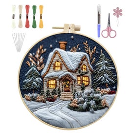 Listing 1 of 4 for 1Pcs Christmas Embroidery Kit for Adult Beginners, Embroidery Stitch Practice