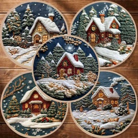 Listing 4 of 4 for 1Pcs Christmas Embroidery Kit for Adult Beginners, Embroidery Stitch Practice