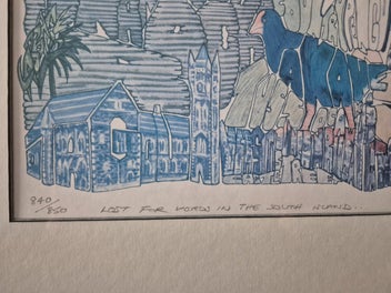 Listing 2 of 6 for Cecilia Russell Lost for words in the south signed print