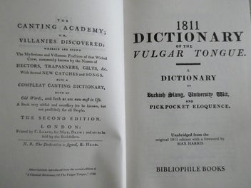 Listing 3 of 6 for 1811 Dictionary of the Vulgar Tongue