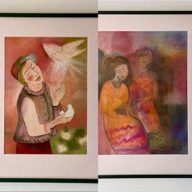 Listing 14 of 14 for 2 x John Anthony Paintings - Symbolic & Dreamy Atmospheres