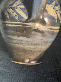 Listing 2 of 2 for Large Mirik Smisek Pitcher/Jug blue glazed stoneware