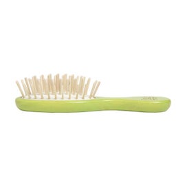 Listing 2 of 4 for Small Oval Ash Wood Purse Brush - Tek in Black, Green, Light Blue, Lime, Natu...