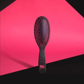 Listing 3 of 4 for Big Oval Ash Wood Salone Professional Detangler Brush with Nylon Bristles - Tek