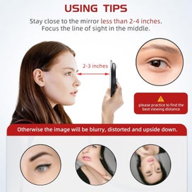 Listing 5 of 5 for Round 30X Magnifying Mirror, 3.5 Inch Magnified Mirror with 2 Suction Cups, C