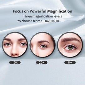 Listing 2 of 5 for Round 30X Magnifying Mirror, 3.5 Inch Magnified Mirror with 2 Suction Cups, C
