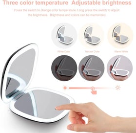 Listing 3 of 7 for Pocket Mirror with Light, 1X/10X Magnification LED Compact Travel Makeup Mirr