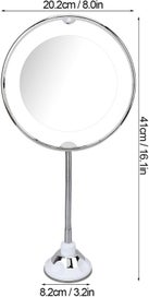 Listing 5 of 9 for Flexible 10x Magnifying Mirror with Light Settings - Makeup Mirror with Sucti