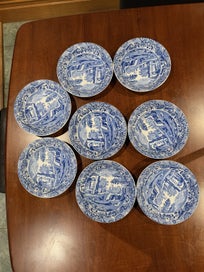 Listing 2 of 3 for Spode - Italian Blue - 8 luncheon plates - great condition