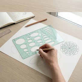Listing 4 of 7 for Printtoo Transparent Ellipse Template Stencil, 2mm Green Acrylic Geometry