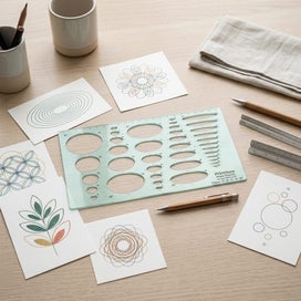 Listing 6 of 7 for Printtoo Transparent Ellipse Template Stencil, 2mm Green Acrylic Geometry