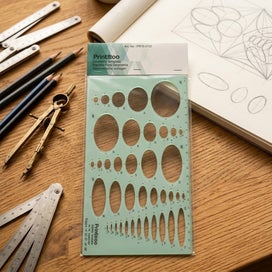 Listing 7 of 7 for Printtoo Transparent Ellipse Template Stencil, 2mm Green Acrylic Geometry