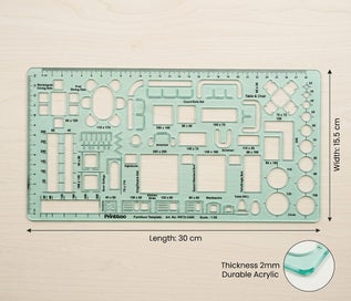 Listing 2 of 6 for Printtoo Interior Design Furniture Template Stencil for House Plan Drafting