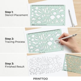 Listing 3 of 7 for Printtoo Aquatic Jewellery Designing Template , Transparent Acrylic Stencil