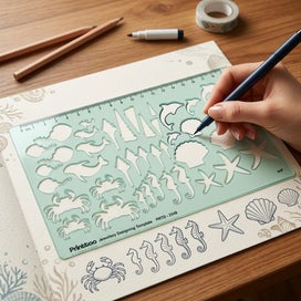 Listing 5 of 7 for Printtoo Aquatic Jewellery Designing Template , Transparent Acrylic Stencil