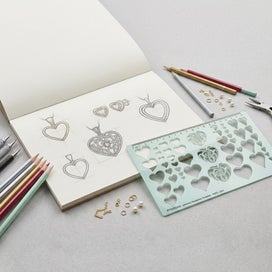 Listing 5 of 7 for Printtoo Heart Shape Template Ruler, 2 mm Transparent Acrylic Drawing Stencil