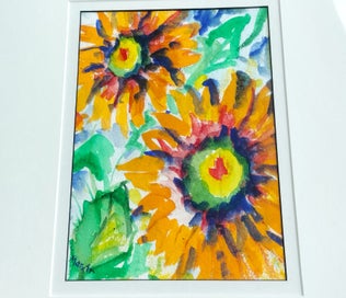 Listing 3 of 6 for Original Framed Pam Marxen(Armstrong) Floral Watercolour