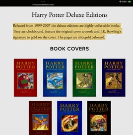 Listing 3 of 18 for Harry Potter; Complete Set, Genuine, Gold Foil Deluxe First Editions On Offer.