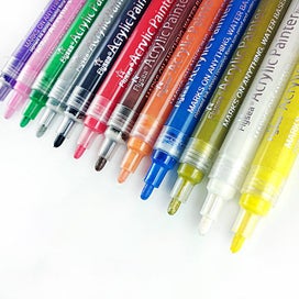 Listing 2 of 3 for 24pcs Acrylic Paint Pens For Rock Painting Stone Ceramic Glass Rock Markers