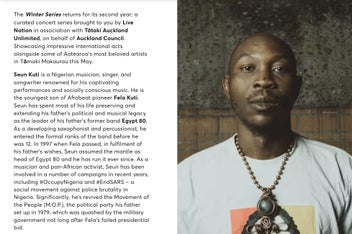 Listing 5 of 5 for Seun Kuti and Egypt 80 **R18 ** 3 x tickets, Great Seats **