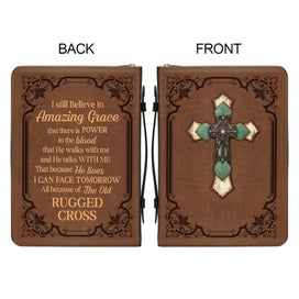 Listing 3 of 13 for Bible Cover Case Bag for Men Women PU Leather Bible Carrying Case with Handle