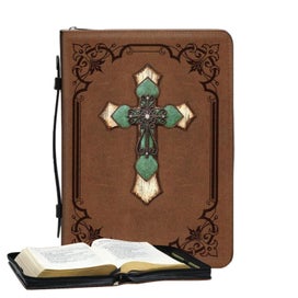 Listing 6 of 13 for Bible Cover Case Bag for Men Women PU Leather Bible Carrying Case with Handle
