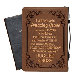 Listing 12 of 13 for Bible Cover Case Bag for Men Women PU Leather Bible Carrying Case with Handle