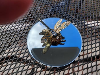Listing 2 of 5 for " "MOTHERS DAY GIFT" EXQUISITE ESTEE LAUDER RARE DRAGONFLY SOLID PERFUME COMPACT