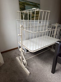 Listing 8 of 8 for Stunning antique 1850s cradle bassinet