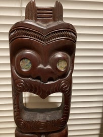 Listing 2 of 3 for Large 66cm Matai Vintage Decorative Wooden Maori Carving (made in Rotorua)