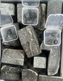 Listing 18 of 19 for RARE CM STONY IRON COARSE OCTAHEDRITE METEORITE. VERY RARE.