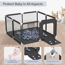 Listing 3 of 6 for Baby Playpen, Outdoor Play Yard, Portable Play Yard 4-Panel- Baby Safety Play