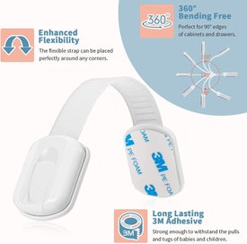 Listing 8 of 9 for 6 Pack Baby Safety Straps Locks, Multi-Use Childproofing Baby Proofing Cabine