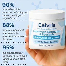 Listing 8 of 11 for 2pcs Calvris Seborrheic Dermatitis & Psoriasis Treatment Cream Beard Recovery...